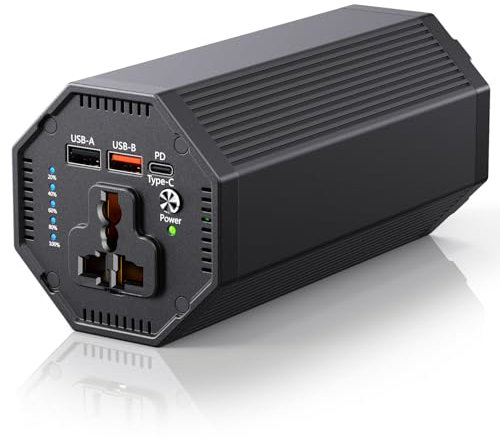 Powerstation 98 Wh External Battery with 100 W AC Socket, Power Bank, Portable Charger with USB Port, Universal Travel Charger for Laptop, MacBook Pro, Notebook, Gopro, Tablet, Mobile Phone, Outdoor