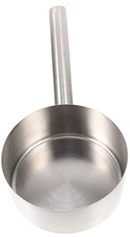 Alipis Mestolo Wok Annaffiatoio Per Interni Beccuccio Lungo Mestolo Di Porridge Acqua Cucinando Cucchiaio Di Farina Mestolo Di Shampoo Secchio Doccia Nessie Silver Acciaio Inossidabile