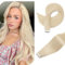 S-noilite Tape Extensions Echthaar 20pcs Extensions Echthaar Platinblond Tape In Extensions Echthaar Invisible Haarverlängerung Tape 45cm 50g Glatt
