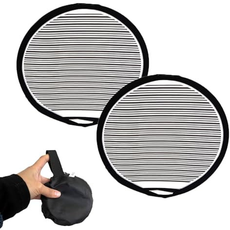 Micmetago 2 Stück Mini Auto Dellensegel 25cm - Tragbar Klein Dellenreflektorboard für Kratzer Hagelschaden, Small Dellenreflektor
