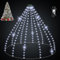 Waterfall Christmas Tree Lights Indoor, 2M X10 Strands 200 LED Cold White Xmas Tree Lights Mains Powered, Waterproof 8 Modes Timer Fairy String Lights for Indoor Outdoor Christmas Tree Decoration