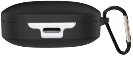Bihizei Silicone Case Compatible con Funda Xiaomi Redmi Buds 6, Anti-rasguños Ultradelgada Fundas Protectora de Silicona para Xiaomi Redmi Buds 6, con Mosquetón - Negro