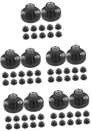 iplusmile 5 Sätze Kleine Lampenfassungsschraube Einheit-kit Ausrüstung Steigbügel Leuchtende Leuchtstäbe Wand-klimaanlagenrohr Künstliche Pflanzen Kohleanzünder Black Plastik 20 Stück * 5