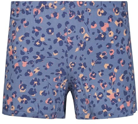 Skiny Damen Pyjamashorts Kurze Hose Shorts Night 02 Shorts, Farbe:Violett, Artikel:-S853 violetrose Leo, Größe:40