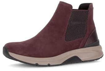 Gabor Damen Chelsea Boots, Frauen Stiefeletten,h-Weite,Leder-Sohle,Cherry,Merlot,Sport-Dynamic,g-Weite,silbrt,Merlot/Bordo(Micro,41 EU / 7.5 UK