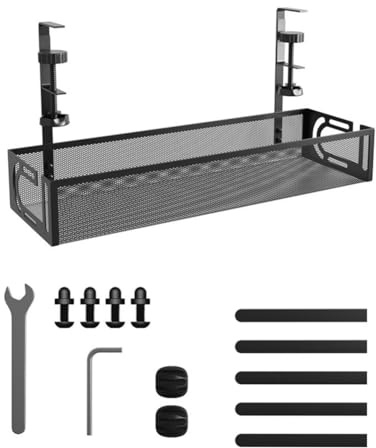 Agwuoetr Cable Management Under Desk, Under Desk Cable Management Tray, Desk Cable Organizer,Cable Management Box,Cord Organizer