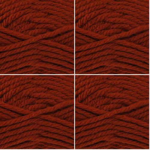 King Cole 641761 Big Value Super Chunky Rust Yarn - 81M, 100g (Pack of 4)