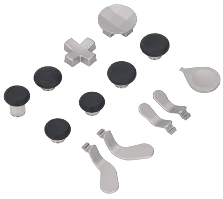 CFTGIW Pack de Composants de Contrôleur de Jeu argenté avec étui de Rangement, Station de Chargement, 6 Manettes, 4 Palettes, 2 Coussinets D pour Contrôleur Série 2