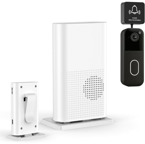 PHYSEN Wireless Doorbell Extender Kit, 260m Range, Portable For Home | Compatible With Blink Doorbell (1st & 2nd Gen). 58 Tunes & 5 Volume Levels. No Plug-In Required, Ideal For Home, Office