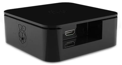 Mini-PC-Gehäuse für Raspberry Pi 2, Pi 3, Pi B plus inkl. Einschub für 2,5-Zoll-Festplatte (6,35 cm) oder SSD, schwarz