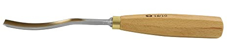 DICTUM® Bildhauereisen, Hohleisen/Geissfuss, langgekröpfte Form 17/13 mm