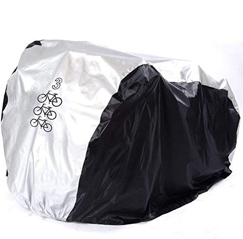 KOKOMALL Funda De Bici Impermeable Cubierta De Bicicleta Bloqueable Ligero Apto Para Tres Bicicletas 200 x 105 x 110 CM