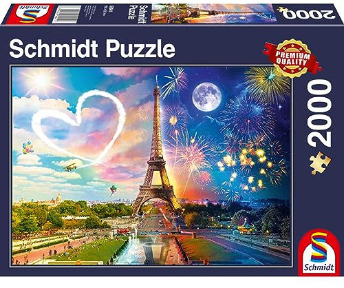 Schmidt Spiele 58941 Paris, Tag und Nacht, 2000 Teile Puzzle