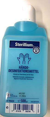 Sterillium Händedesinfektionsmittel 500ml ohne Zubehör zur hygienischen und chirurgischen Händedesinfektion. Gebrauchsfertig
