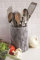 Homiu Natural Marble Tool Crock Utensil Holder Ideal Storage Pot, Interior Home Décor, Gift Anti-Slip & Scratch Resistant