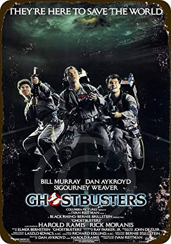 HomDeo Rusty Look 1984 Ghostbusters Movie Classic Decor Home Wall Poster Vintage Retro Metal Signs Vintage Ranch Wall Decor Art Retro Style Tin Sign 8 x 12