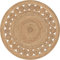 Gifiie Jute Teppich, handgewebt aus 100% Jute – ideal für Wohnzimmer, Schlafzimmer und Flur, perfekt als dekoratives. (Natur, 90CM)
