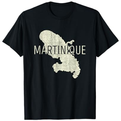 Carte Martinique Word Art - Souvenir de France T-Shirt
