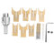 Heayzoki 18 unids/Set Kit de Cortador de fresado de Brocas para Hacer Cuentas de Madera, Taladro de Cuentas, Brocas de Bolas rodantes, Herramienta de carpintería para Palo de Rosa de ébano