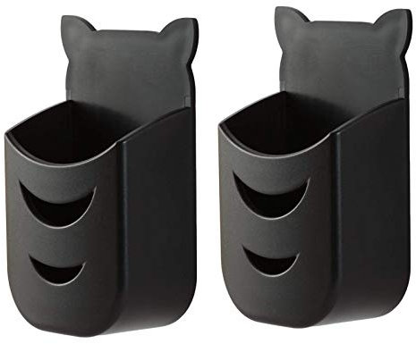 Dinghosen 2 Pieces Remote Control Holder for LG TV Remote Control(All Models), Cute Cat-Ear Shape Remote Holder for LG LED LCD HDTV 3D 4K TV Remote with Strong Adhesive-Black