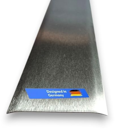 Gastro-Blechdesign Übergangsprofil - 90x15cm - Türschwellen Leiste Geschliffen- Übergangsleiste Edelstahl k240-0,8mm - Übergangsprofile Übergangsschiene - Bodenleiste 900x150mm