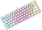 K61 UK-Layout 60% Gaming-Tastatur, RGB-Chroma-Hintergrundbeleuchtung, kabelgebundene Membran-Spieltastatur mit mechanischer Haptik, Mini Compact 62 Tasten, für PC Mac Office und Spiele/Weiß