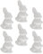 Styropor Hase Figur Weiß Kaninchen DIY Basteln Bemalen 6 Stücke Schaumstoffe Osterhase Modellierung Schulprojekte Handwerk Desktop Ornament Ostern Frühling Party Dekoration