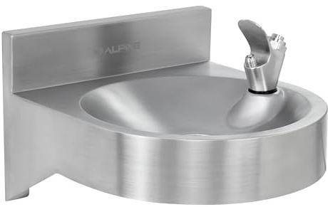 Alpine Water Drinking Fountain Wall Mounted - Commercial Hydration Station for Indoor & Outdoor in School, Parks, Courts & More (Stainless Steel)