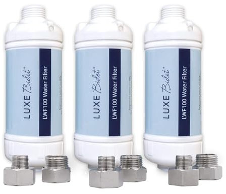 LUXE Bidet LWF100 Lot de 3 filtres à eau avec convertisseurs 1/2 à 3/8