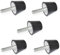 Ganter Normelemente GN 253-19-M5-6-55 ANSCHLAGPUFFER MIT SCHRAUBE, schwarz, Gewinde d2: M5x6