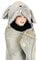 COZY NOXXIEZ Couverture à Capuche Motif éléphant 130 x 100 cm, Grey, Taille Unique