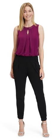 Vera Mont Jumpsuit für Damen, Aufnäher, Schwarz/Violett, 64