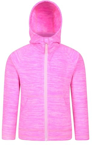 Mountain Warehouse Snowdonia II Kapuzenpullover für Kinder – Microfleece-Oberteil mit durchgehendem Reißverschluss und Fronttaschen - Frühling Sommer, Mädchen