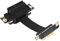 Gokelomg PCIE X1 Riser-Kabel Dual 90-Grad-Rechtwinkliges PCIe 3.0 X1 X1-VerläNgerungskabel 8 Gbit/S PCI Express 1X Riser-Karte - 5 cm