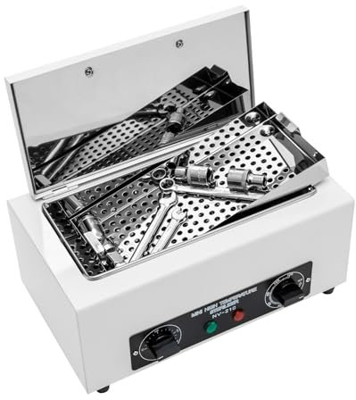 Hot Air Stérilisateur stérilisateur stérilisateur 300 W 220 °C Dry Heat High Temperature avec minuterie et voyant lumineux pour outils d'ongles, outils cosmétiques
