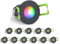 3W LED Mini Einbaustrahler, RGBW farbwechsel, Dimmbar über Funk + Wi-Fi, Aluminium, IP65 Wassergeschützt, Innen- und Außenbeleuchtung (Anthrazit, 12x Minispot)