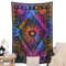 Himmlischer Wandteppich mit Sonne und Mond 76 x 101 cm lila mehrfarbig Baumwolle Hippie Sternzeichen Mandala psychedelisch brennend Wandbehang Wandteppiche für Schlafzimmerdekoration