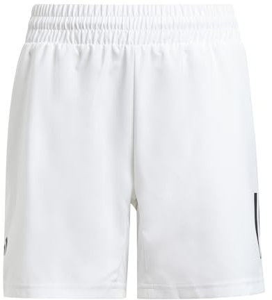 adidas Boy's Boys Club Tennis 3-Stripes Shorts, White, 11-12 Years