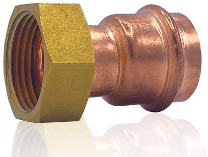 Amazinnov-Cuivre à sertir Raccord de tuyau en cuivre, connecteur de plomberie (ØFF22x3/4, Raccord-Ecron, 1, Chauffage)