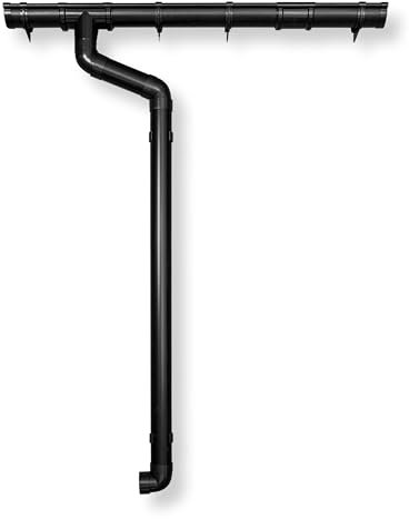 Grondaia semicircolare 65 mm, set completo con tubo di scarico fino a 750 cm, tipo 250, tubo di scarico DN 60, plastica PVC antracite, 4Home&Garden (lunghezza tetto: 1 lato fino a 300 cm)