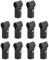 QUARKZMAN Connettore per Tubo Raccordi Strutturale Giunto Morsetti 180 Gradi 2 Vie, 10 Set Inossidabile Acciaio Morsetti Binari Terminali Montaggio Angolare per Tubo OD 25mm Nero