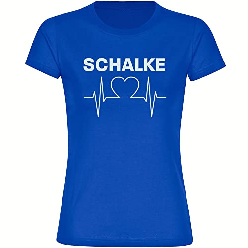 multifanshop Damen T-Shirt - Schalke - Herzschlag