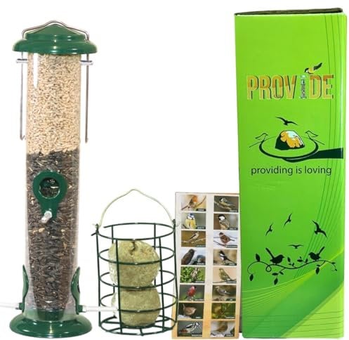 Dual 2 in 1 bird feeder, Easy Clean bird seed feeder, Bird feeders for small birds, fatball wild bird feeders, hanging bird feeder metal, garden bird feeding,garden bird feeders, BY PROVIDE