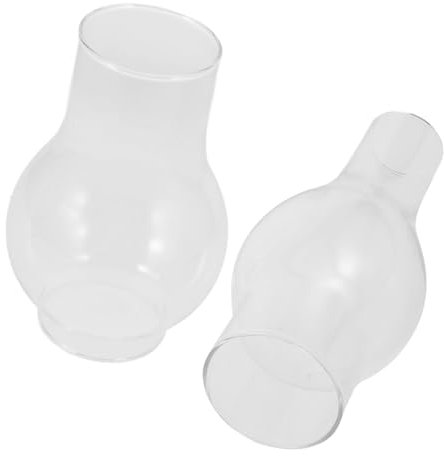 TOGEVAL 2stücke Glasrohr Für Öllampe Ersatz-klar-glas-lampenschirm Für Petroleumlampe Kleiner Abdeckkamin Für Öllampe Passend Für Öllampenteile Langlebig Und Verschleißfest