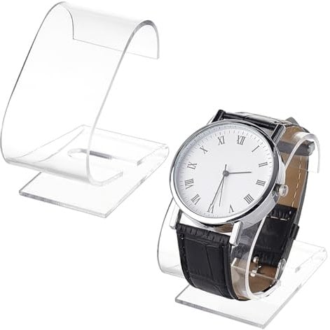 PH PandaHall 2pz Espositore Trasparente per Orologio, Supporto per Espositore per Braccialetto in Acrilico con Supporto per Orologio Singolo per Display per Orologio Da Donna Da Uomo