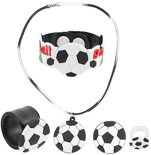 ORFOFE 1 Satz Fußball-Party- Fußballarmband Brosche für Party kindergeburtstags mitgebsel fußball geschenkideen Jungs-Spielzeug einhandzwinge Neuheit Ring Kinder Brosche PVC