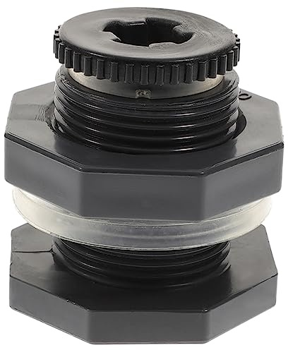 PVC 1/2 Zoll Schottverschraubung für Regen und Wassertanks mit Stecker | Dicht mit Stopfen und Dichtung, für Industrie und Haushalt, Leichte PVC Ausführung, 1/2 Zoll Gewinde