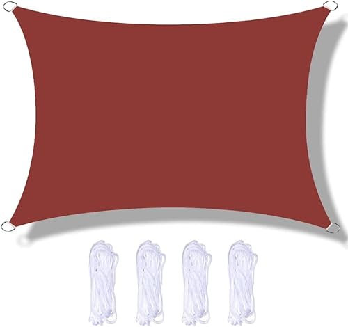 Voile d'ombrage rectangulaire imperméable de 3 x 4 m pour terrasse, jardin, restaurant et abri d'auto