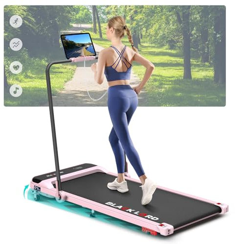 BLACK LORD Walking Pad - 4-in-1 Laufband für Jogging, Geräuscharmes Fitnessgerät für das Home-Office-Fitnessstudio, Tragbar, LED-Anzeige, 140 kg Tragkraft