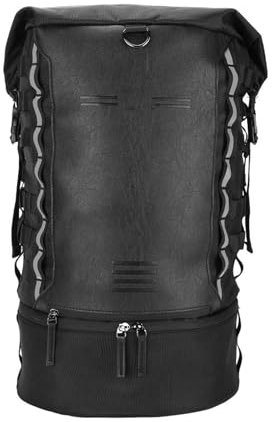 Motorradtasche Gepäcktaschen Für Touring Softail Dyna Motorrad-Rücksitz-Hecktasche 25L-37L Erweiterbare Roll-Top-Sissy-Bar-Tasche wasserdichte Reisegepäcktasche Motorrad Hecktasche